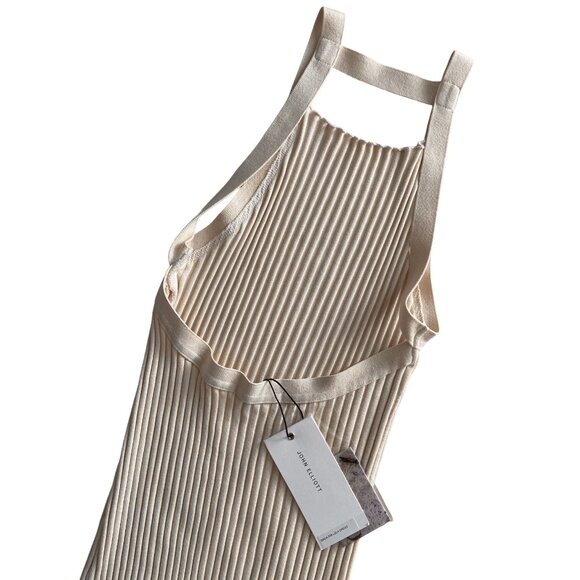 JOHN ELLIOTT GINZA RIB LOLA DRESS BEIGE NUDE NEW WITH TAGS - Picture 8 of 9